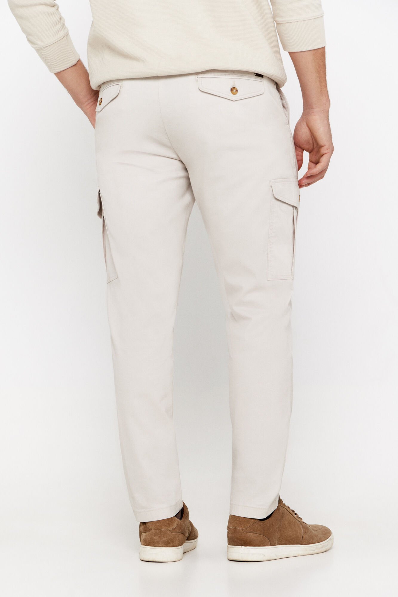 Cortefiel Pantal&oacute;n cargo slim fit Beige