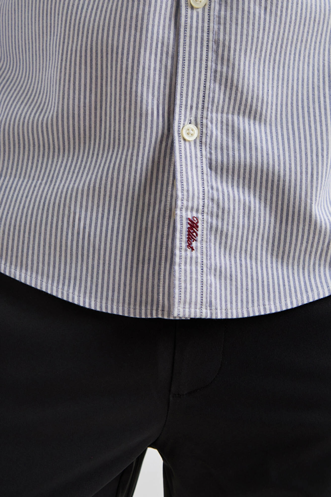 Williot Oxford Stripe Shirt Navy