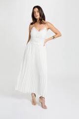 Morgan Vestido comprido de renda Branco