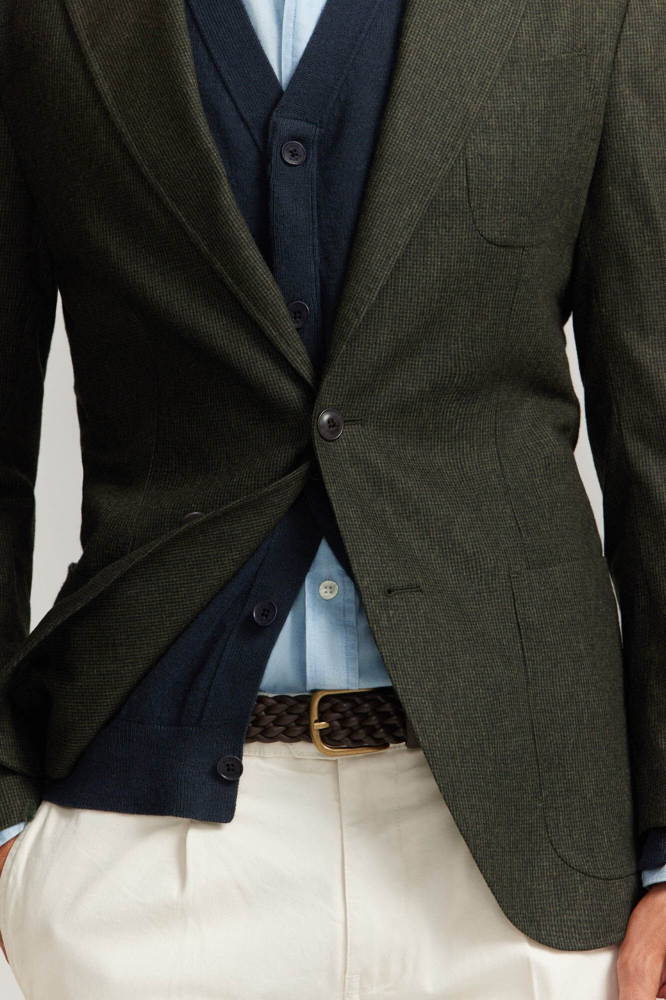 Silbon Houndstooth blazer Green