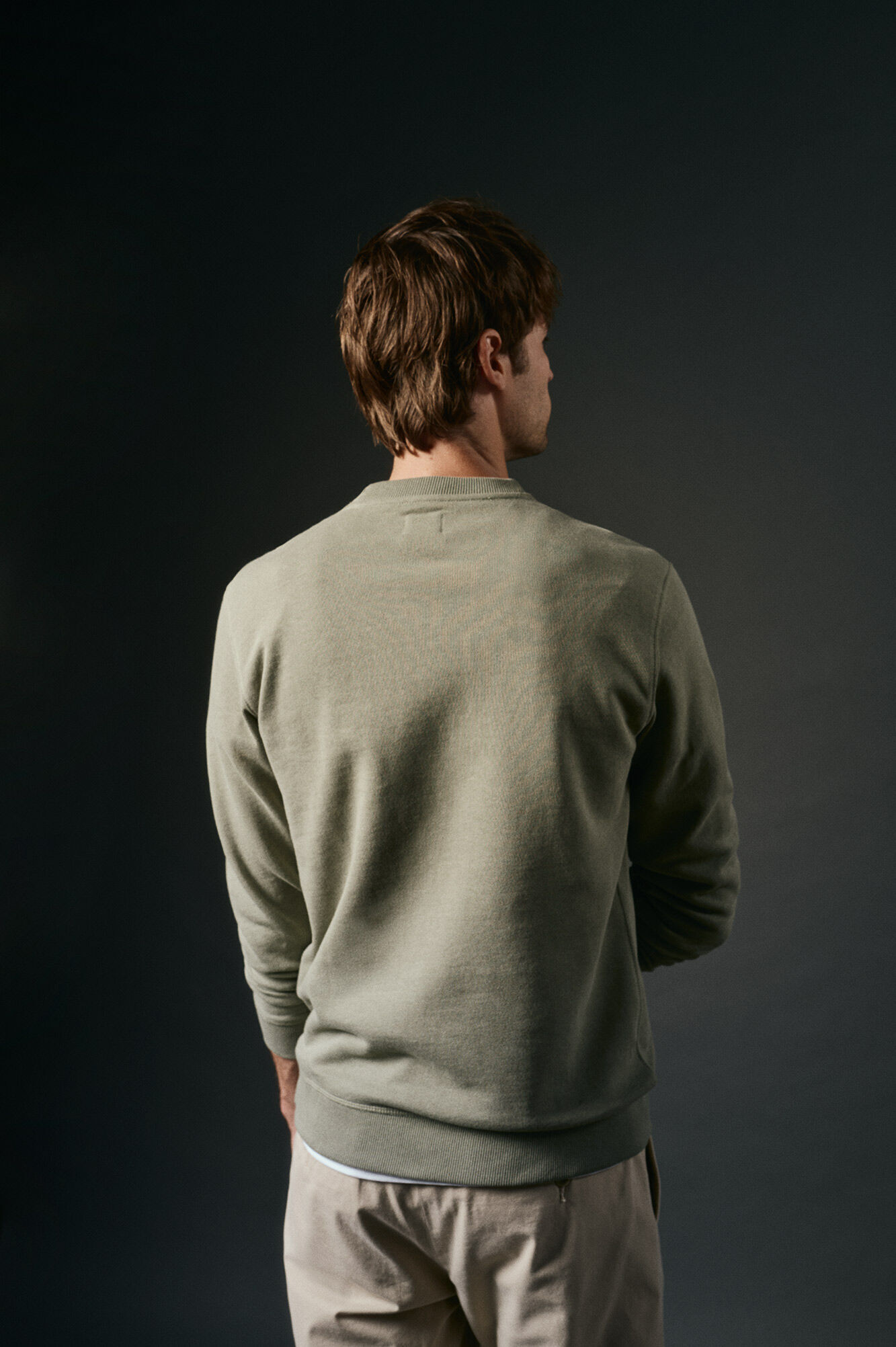 OOTO Sudadera logo bordado Kaki