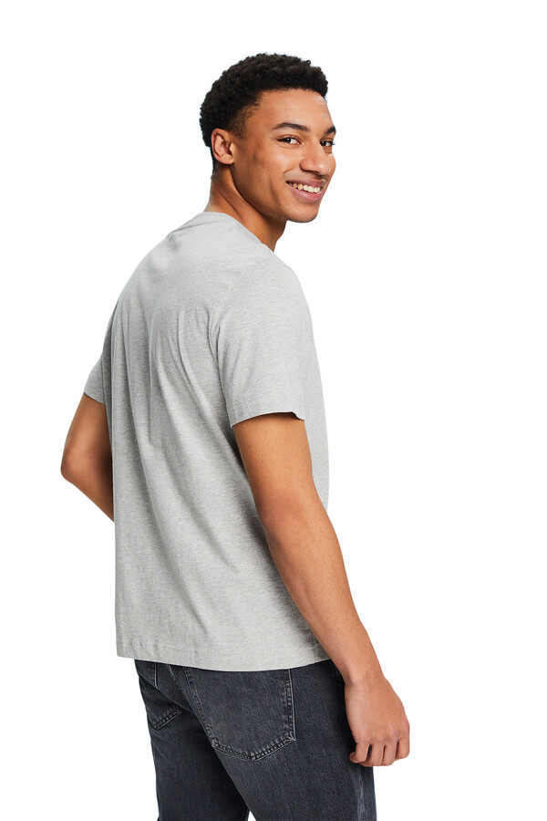 Cortefiel T-shirt logo algodão regular fit Cinzento