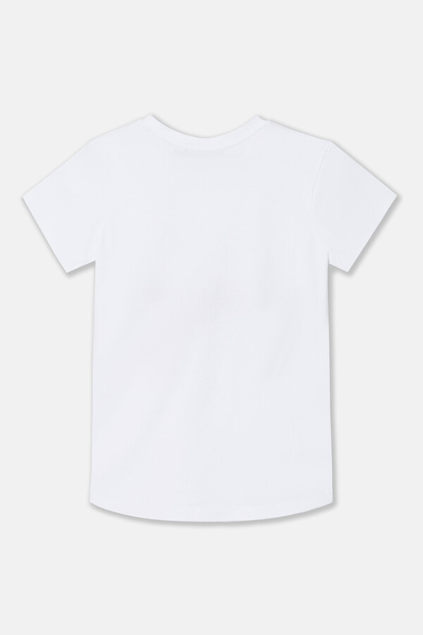 Cortefiel T-shirt woman com motivos étnicos  Branco