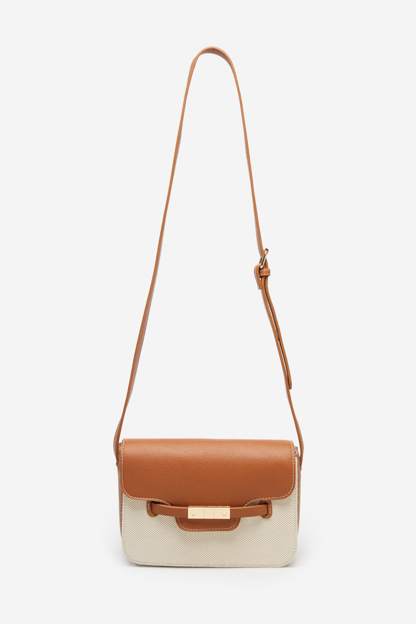Cortefiel Bolso bandolera belted Marr&oacute;n