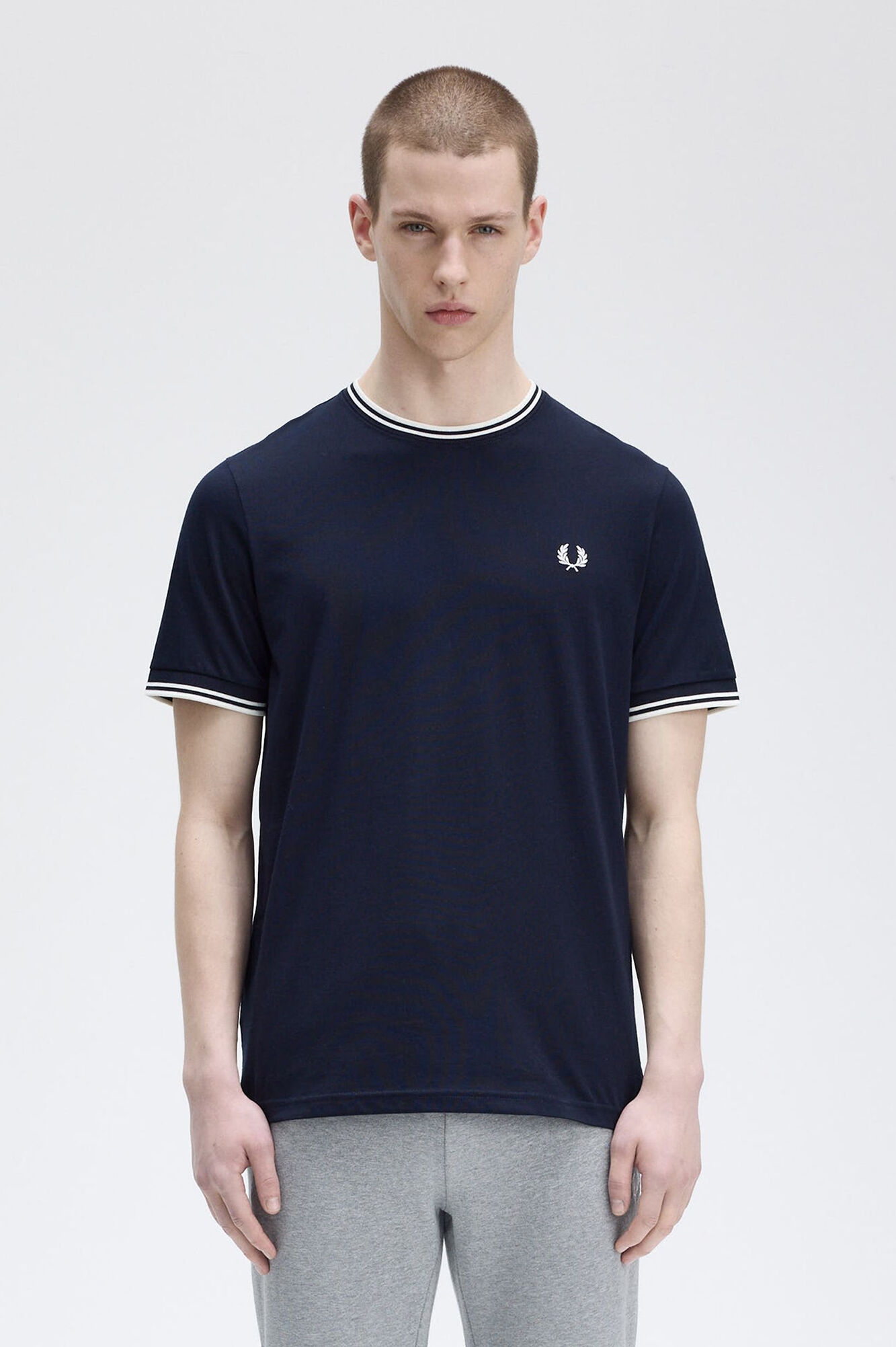 Fred Perry T-shirt masculina de manga curta 