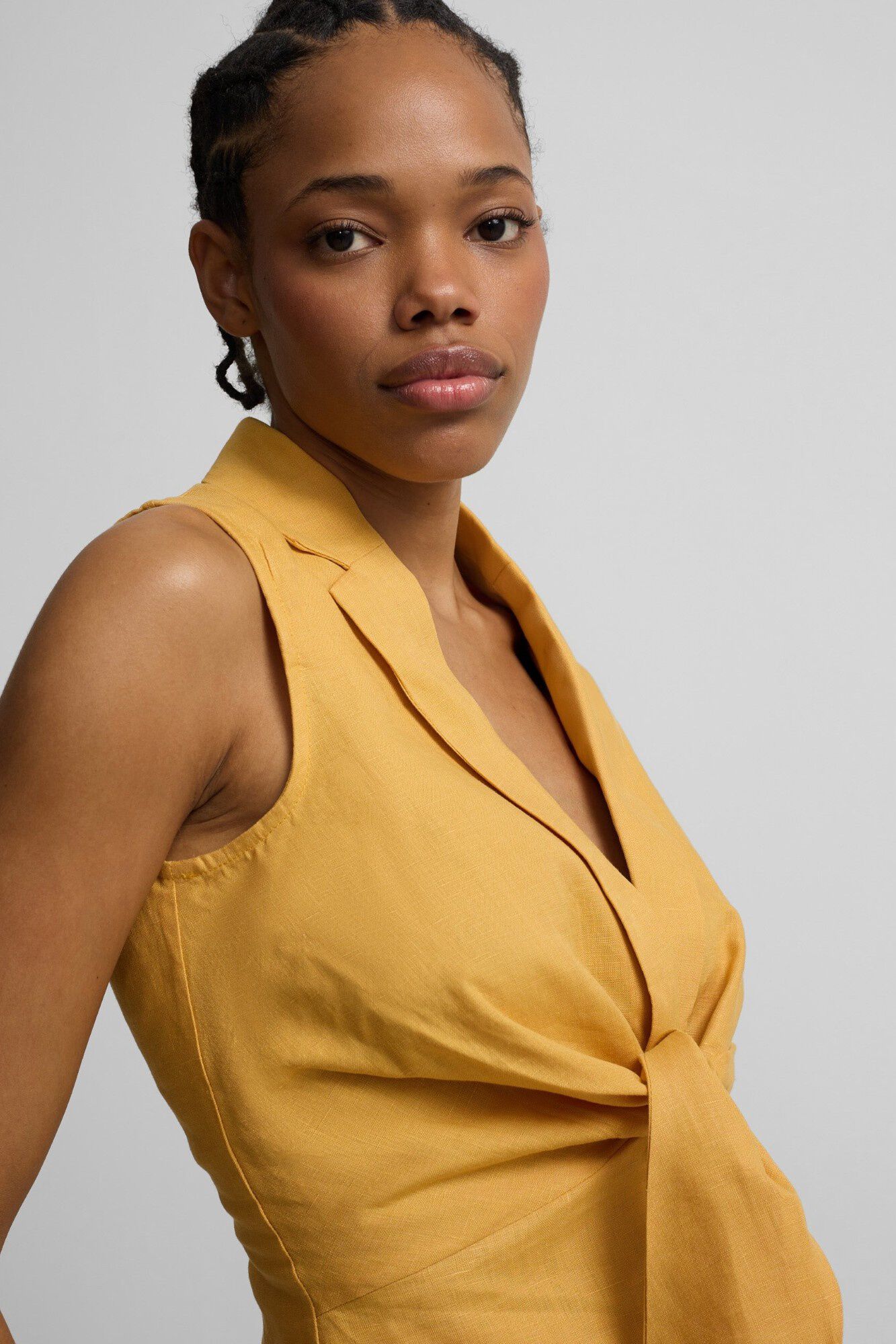 Silbon Top solapas lino