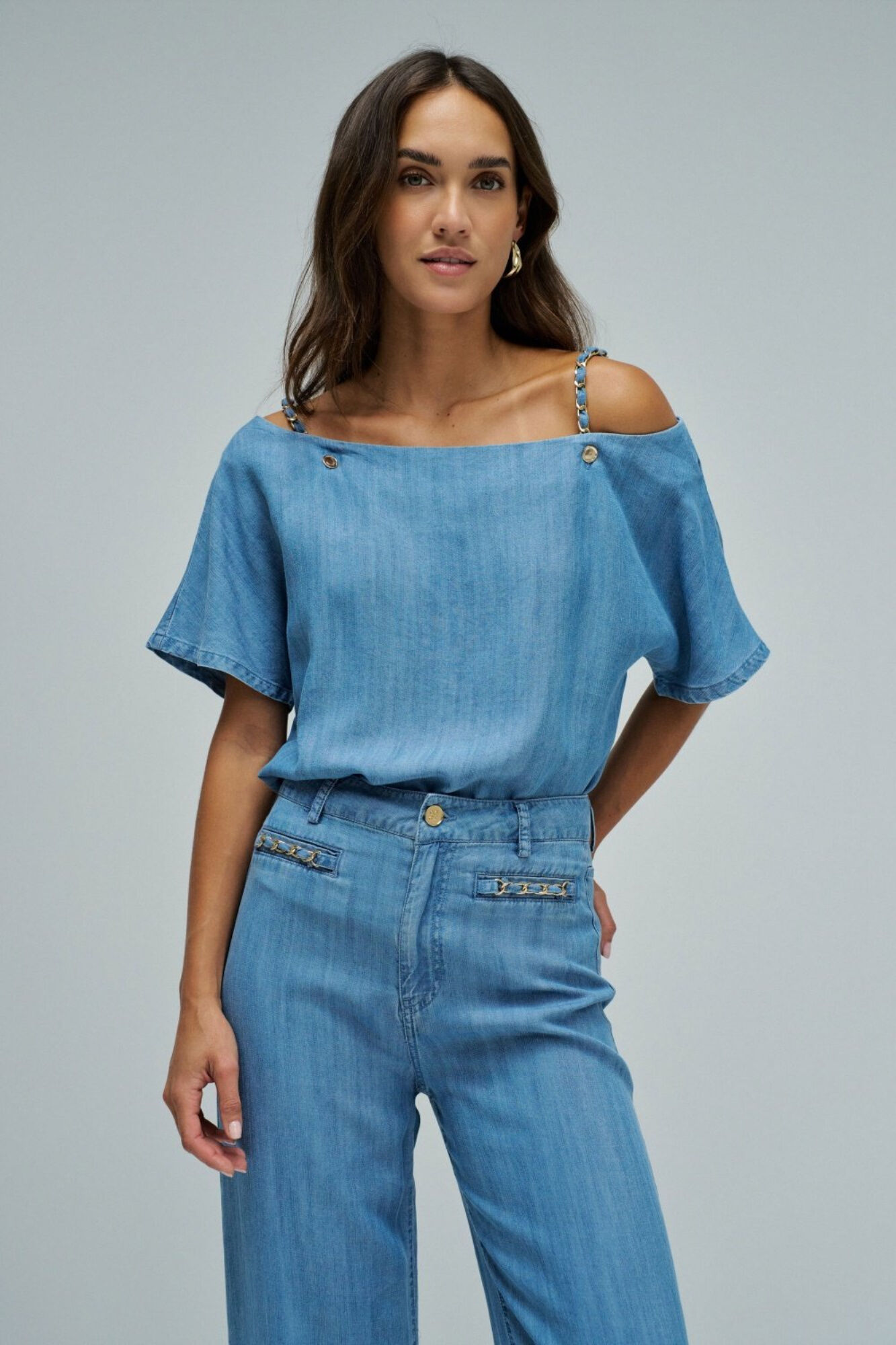 Salsa Jeans Blusa de ganga Azul