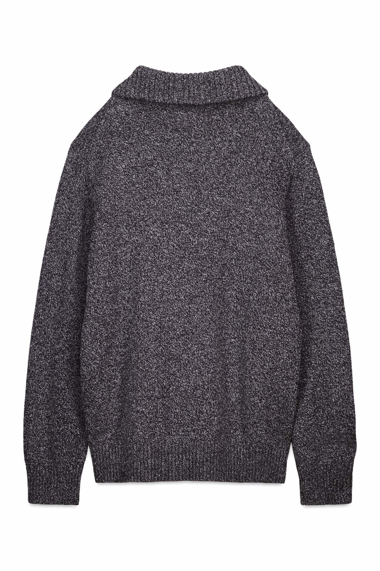 OOTO Jersey cuello polo cremallera algod&oacute;n Gris oscuro