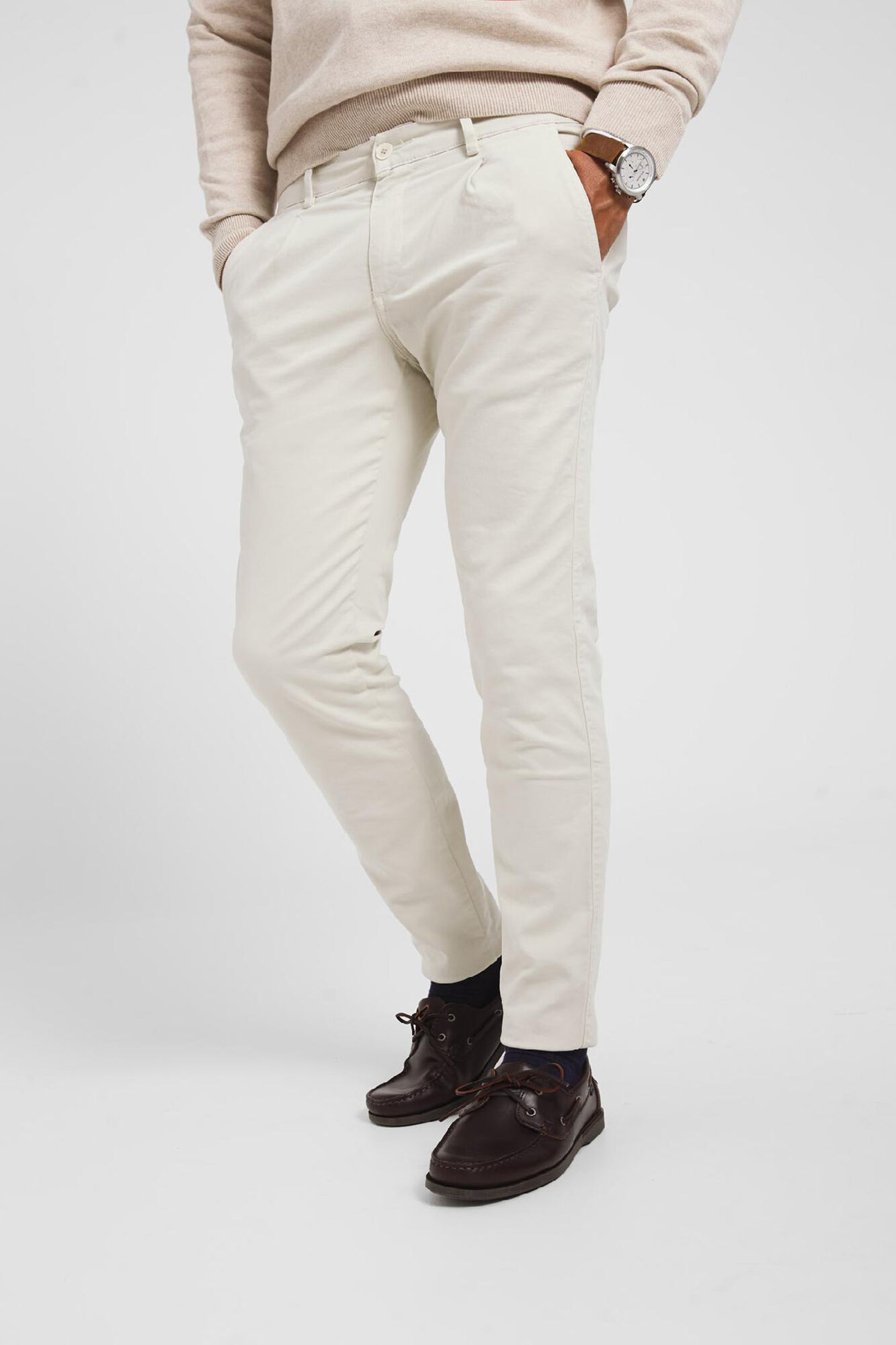Silbon Pantal&oacute;n sport chino pinza piedra Beige