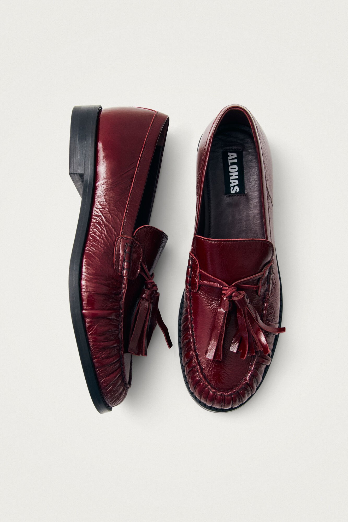 Alohas Mocassins de couro Marietta Onix Granada