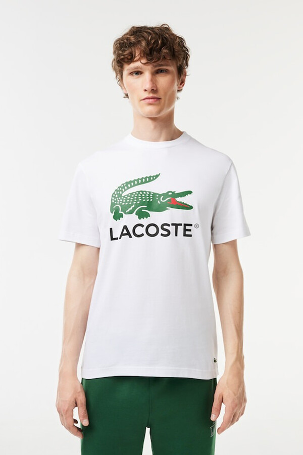 Cortefiel Camiseta de punto de algodón con estampado distintivo para hombre Blanco 