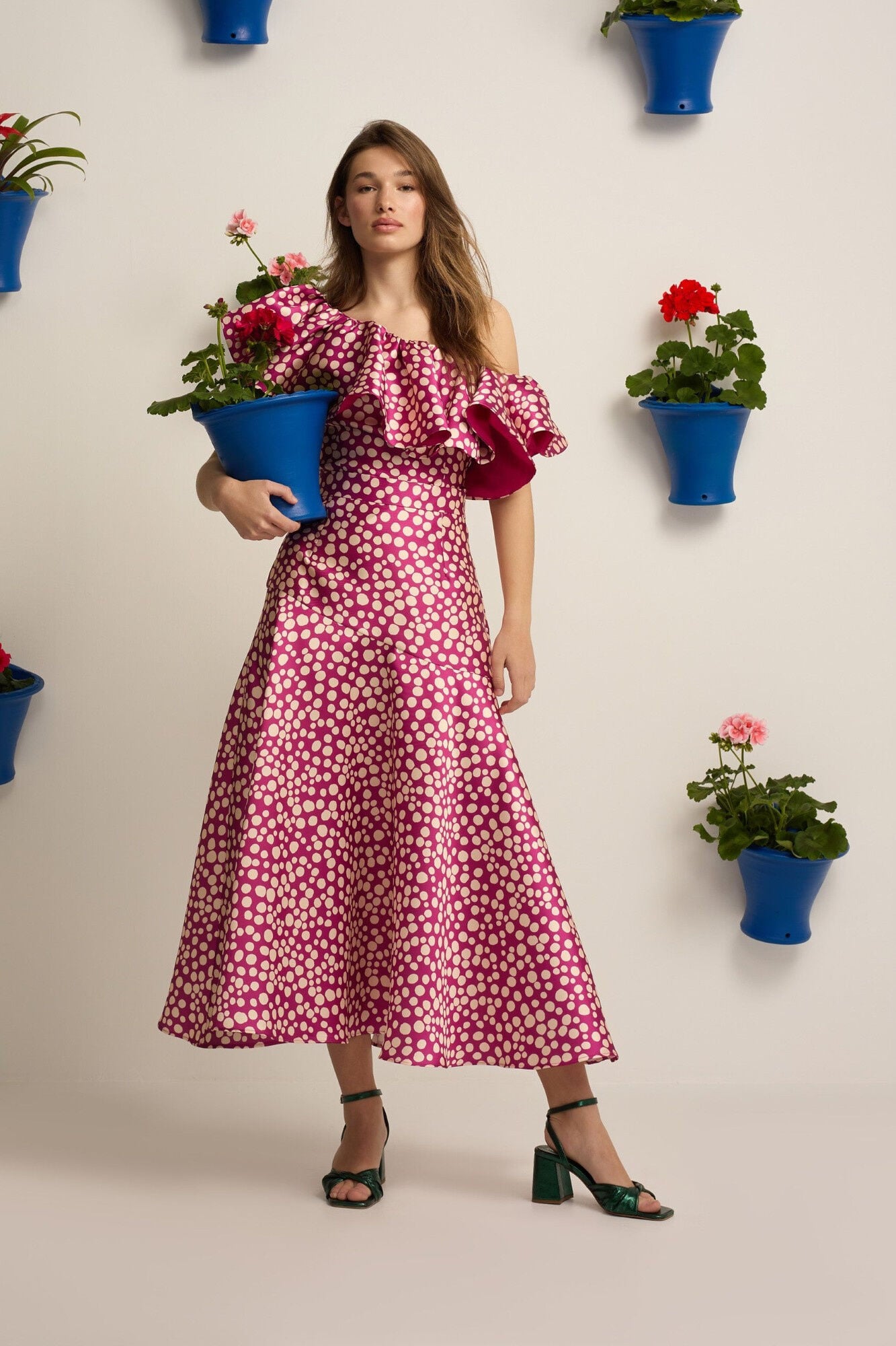 Silbon Falda Event Collection midi estampado