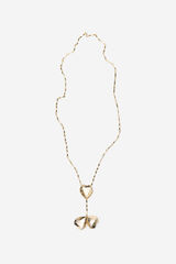 Cortefiel Long petal necklace Yellow