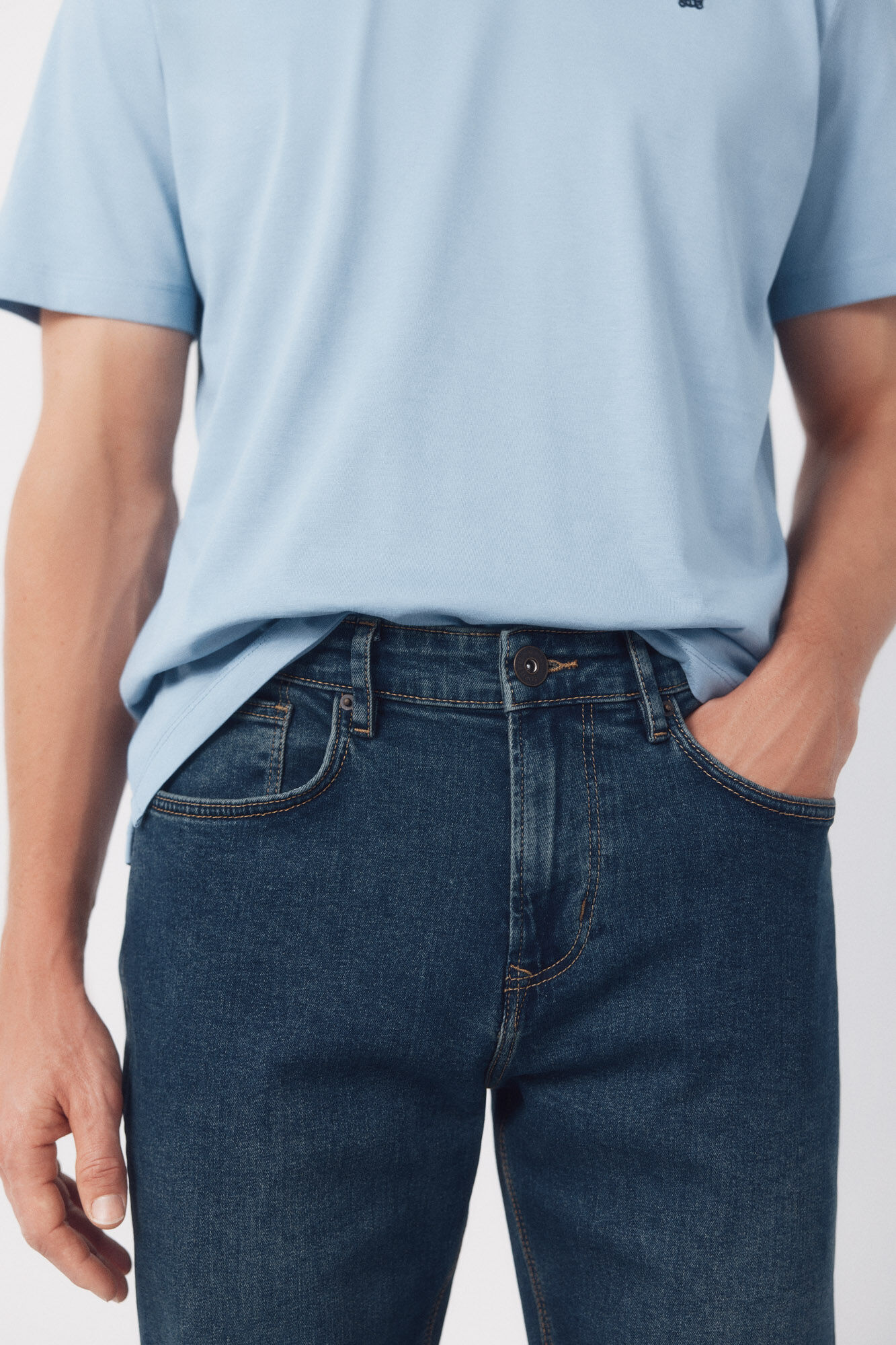 Cortefiel Regular fit jeans Blue