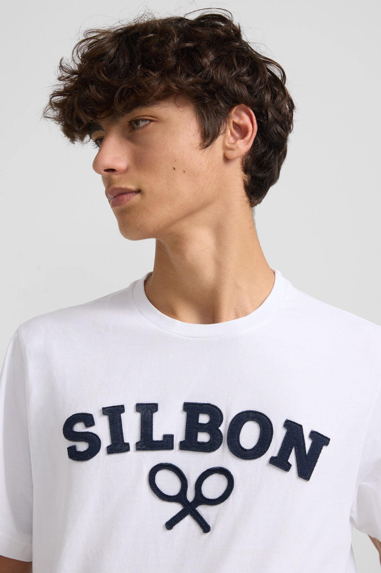 Silbon Silbon racket t-shirt stockings White