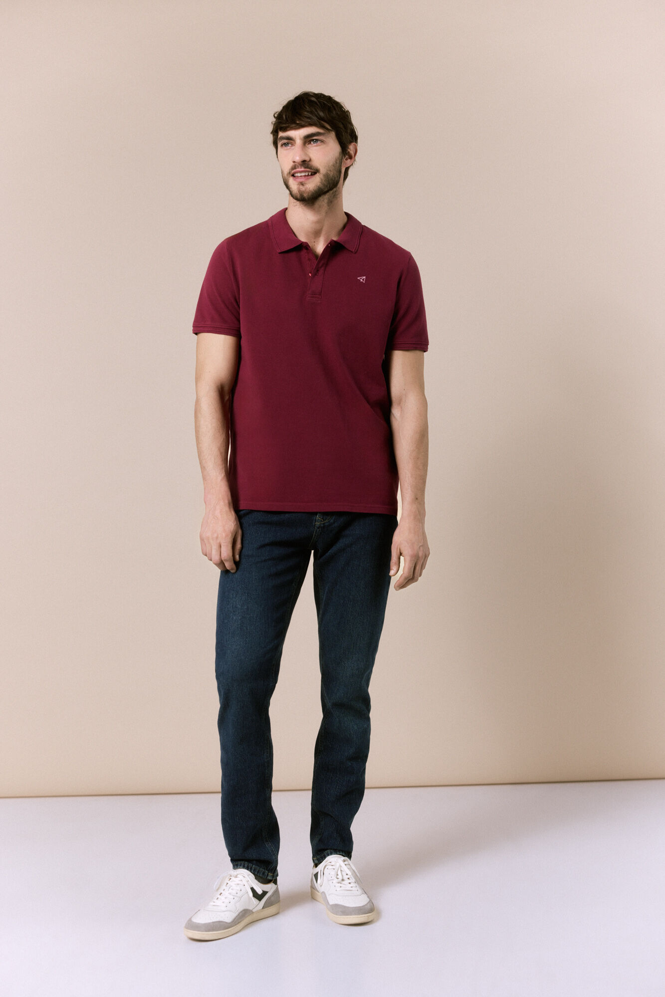 OOTO Piqu&eacute; basic polo shirt Maroon