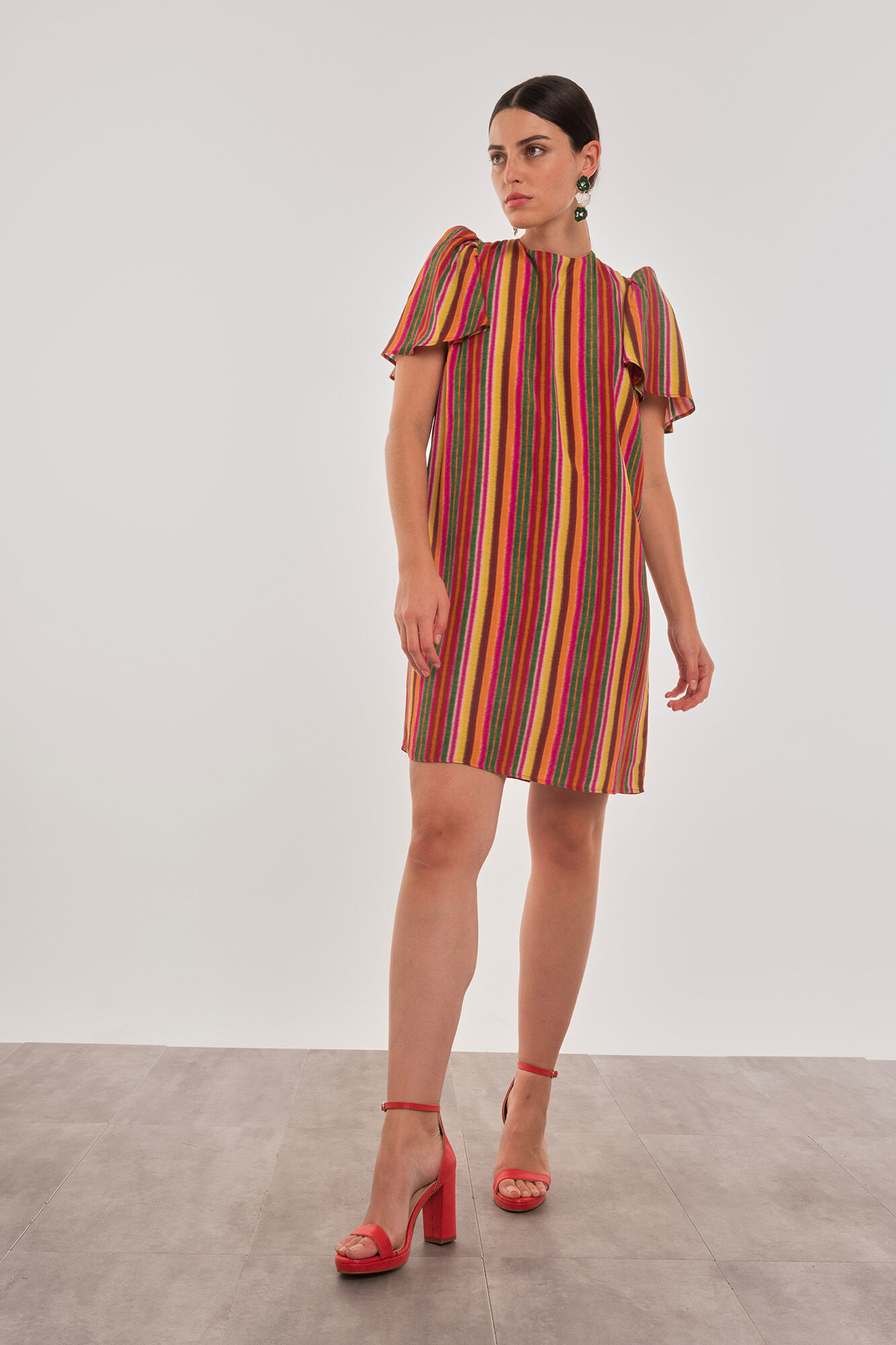 Dolores Promesas Short dress with short sleeves Multicolour