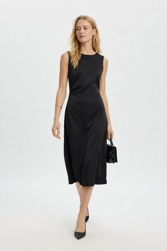Vestido midi sin mangas