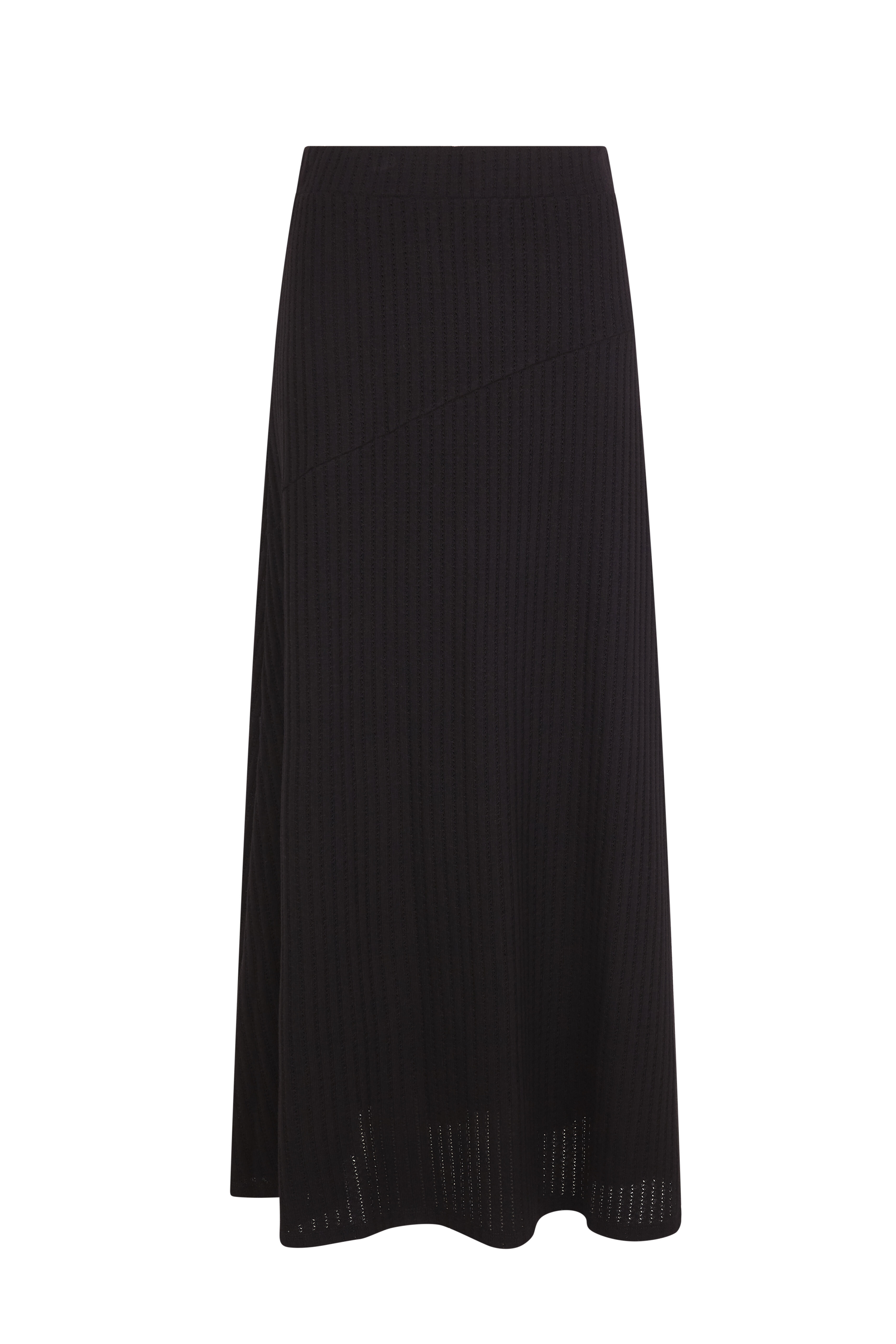 Slowlove Falda capa de punto Negro