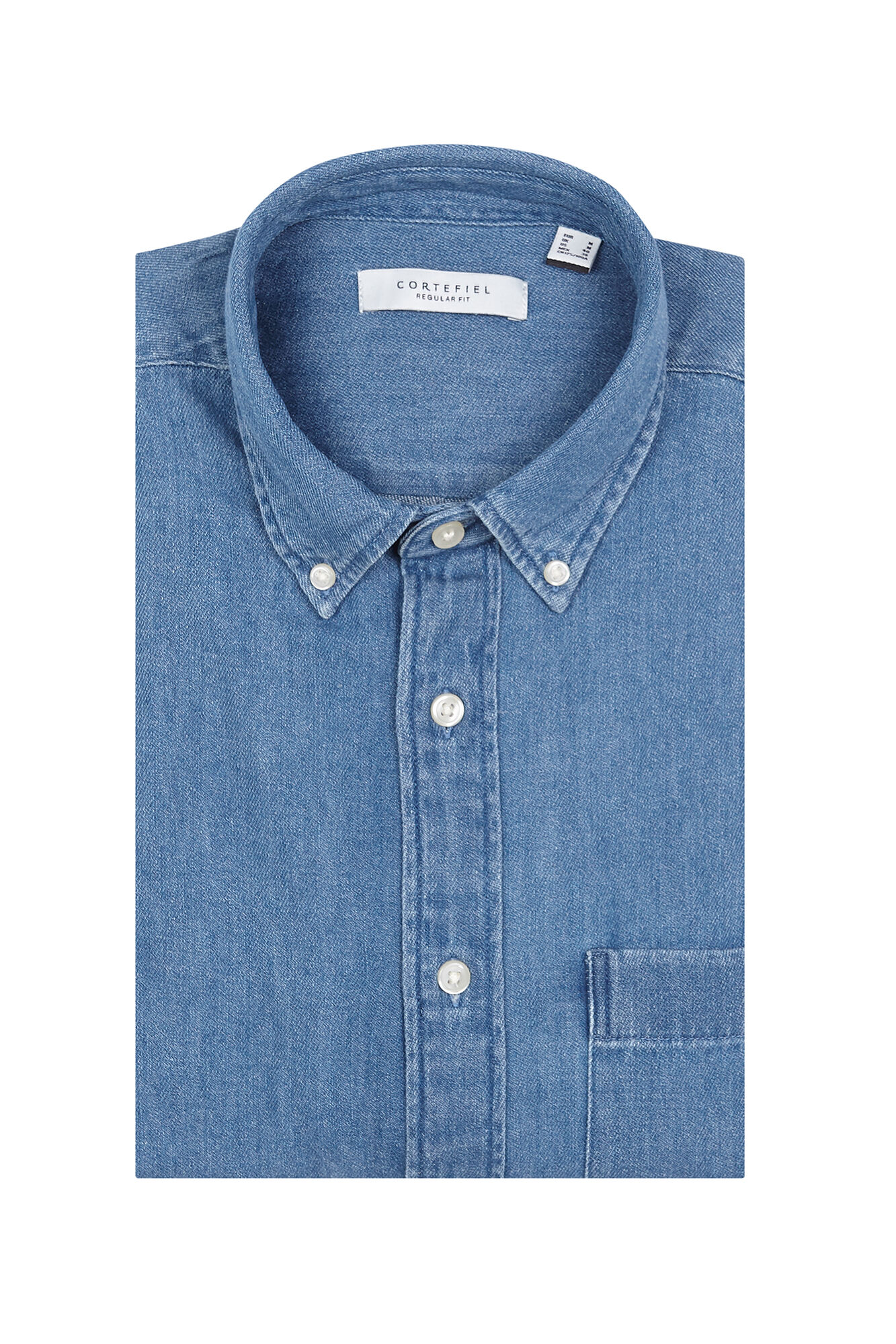 Cortefiel Denim shirt Navy