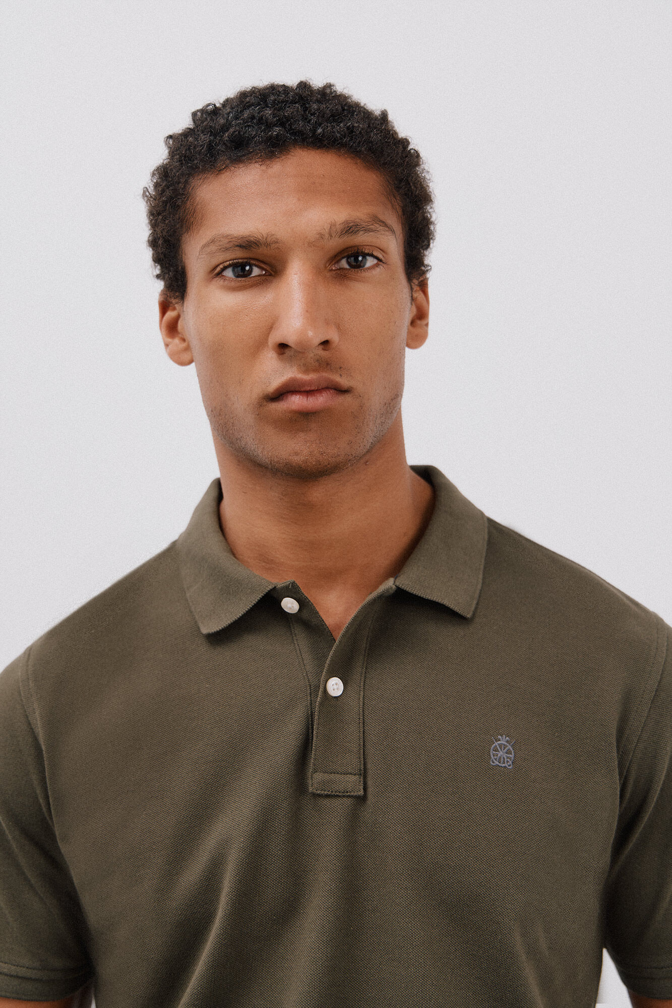 Cortefiel Essential slim polo shirt Kaki