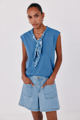 Cortefiel Camiseta pa&ntilde;uelo Azul oscuro