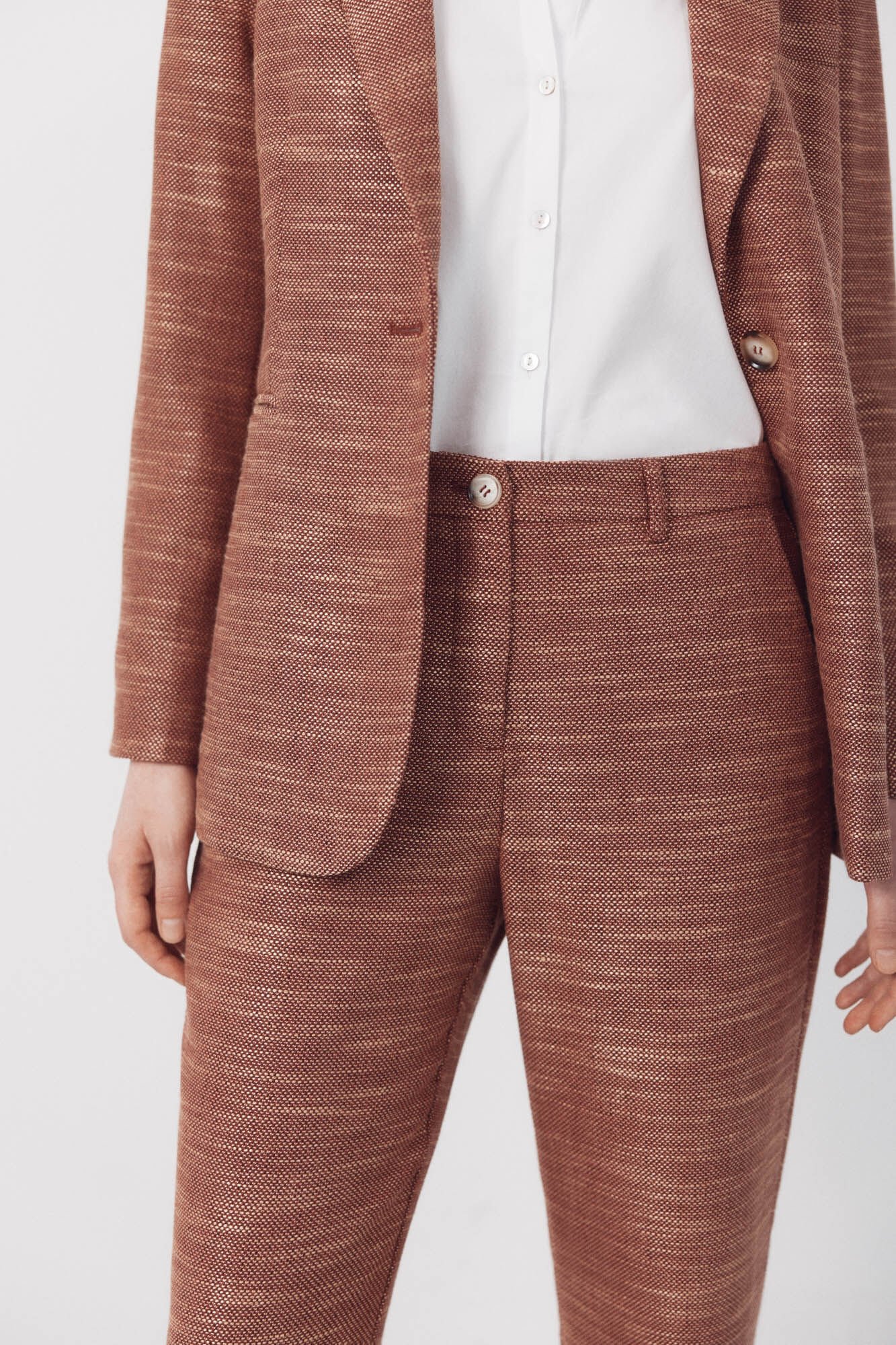 Cortefiel Slim fit trousers Orange