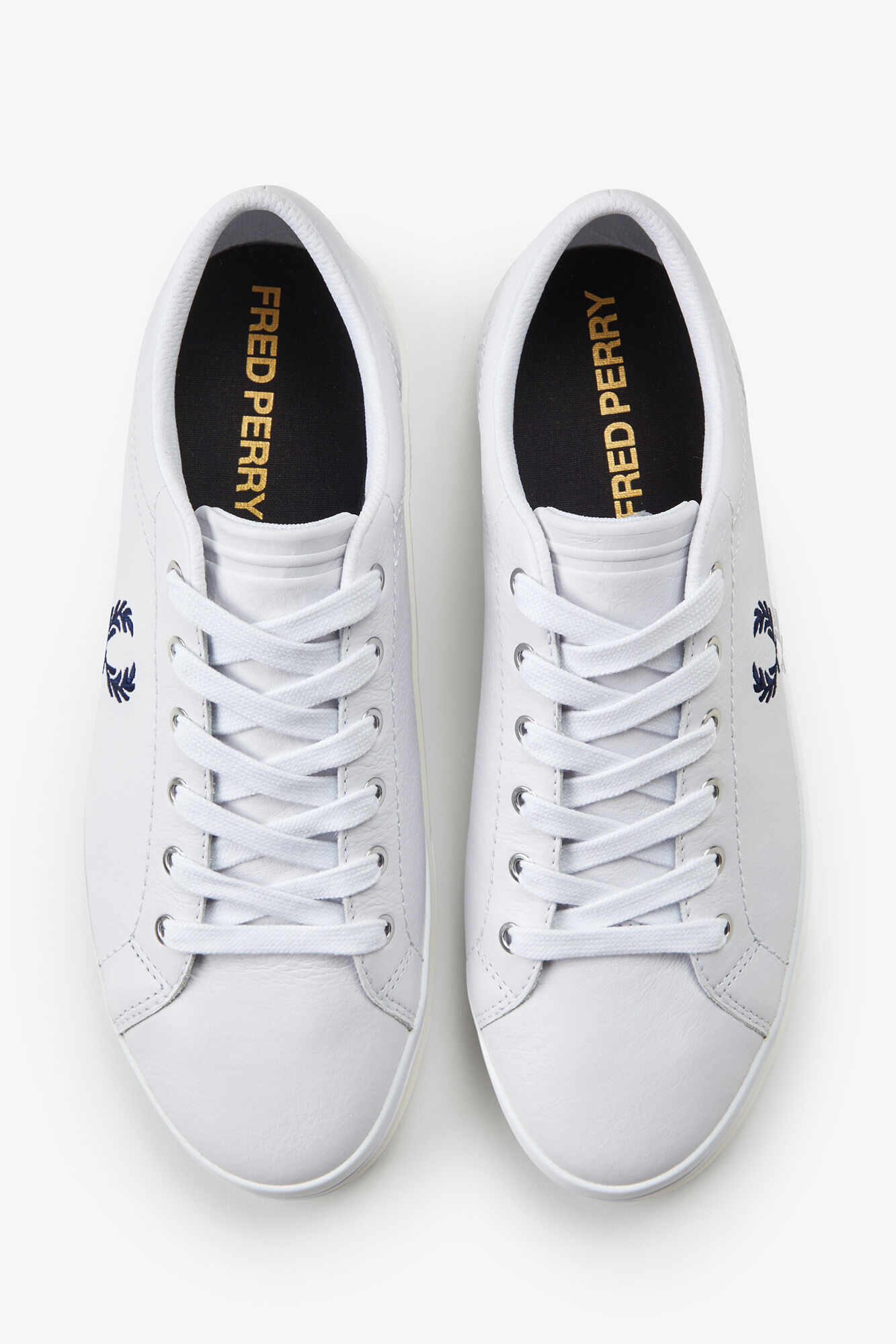 Fred Perry Baseline leather trainer White