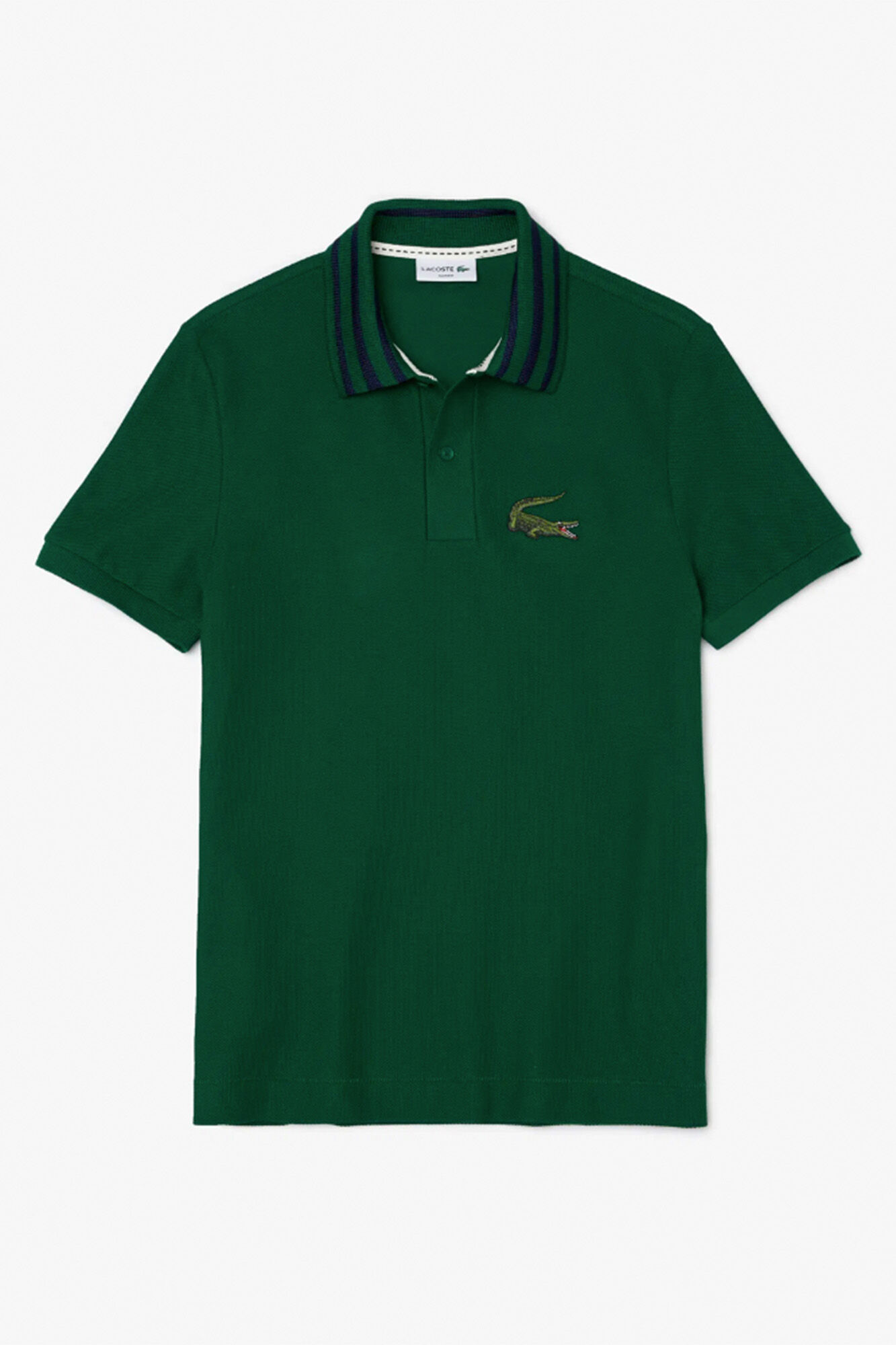 Lacoste Oversize crocodile printed polo shirt Green