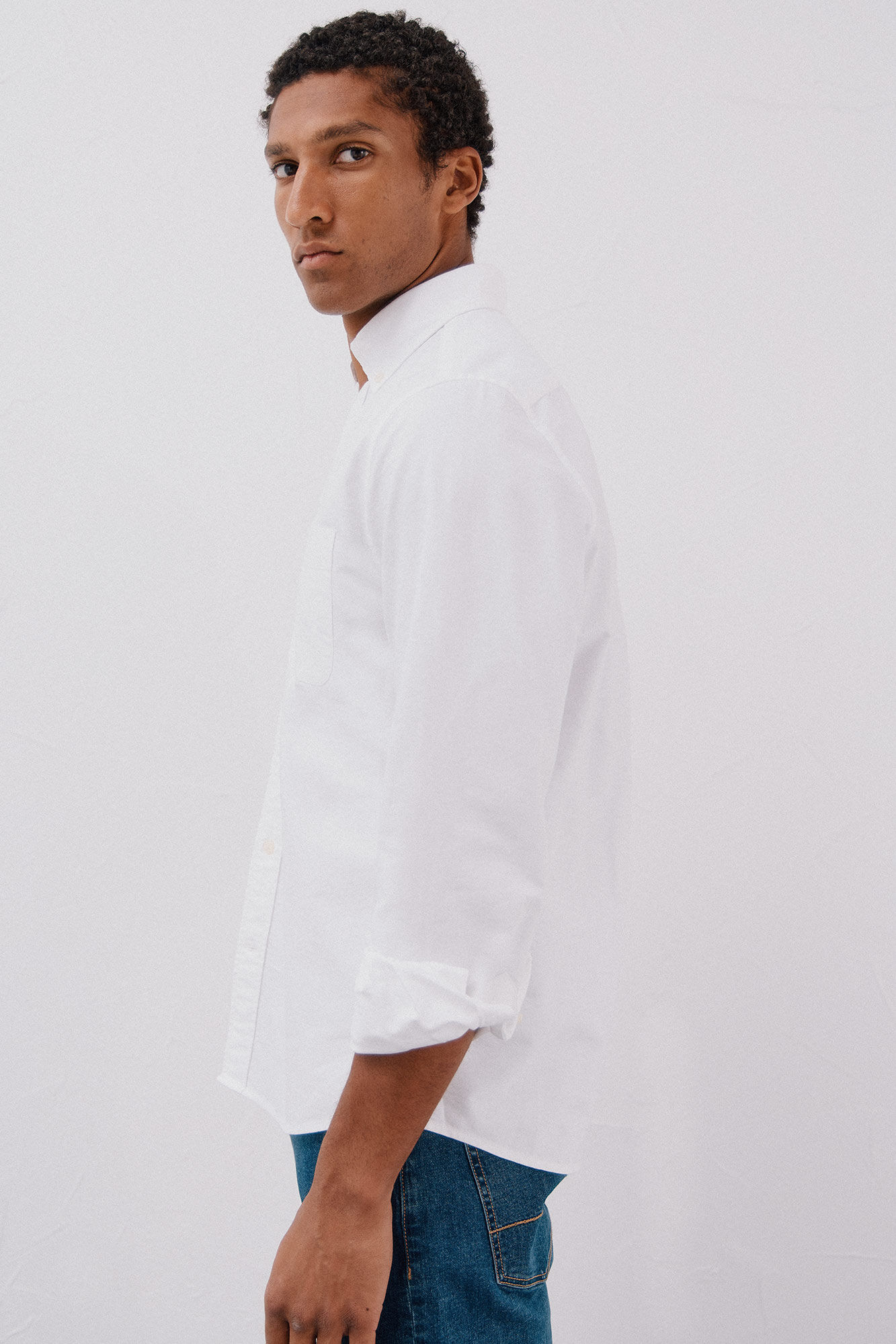 Cortefiel Camisa oxford lisa Blanco