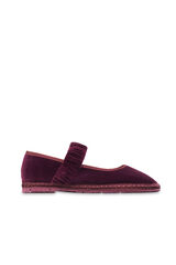 Cortefiel Velvet Mary Janes Maroon