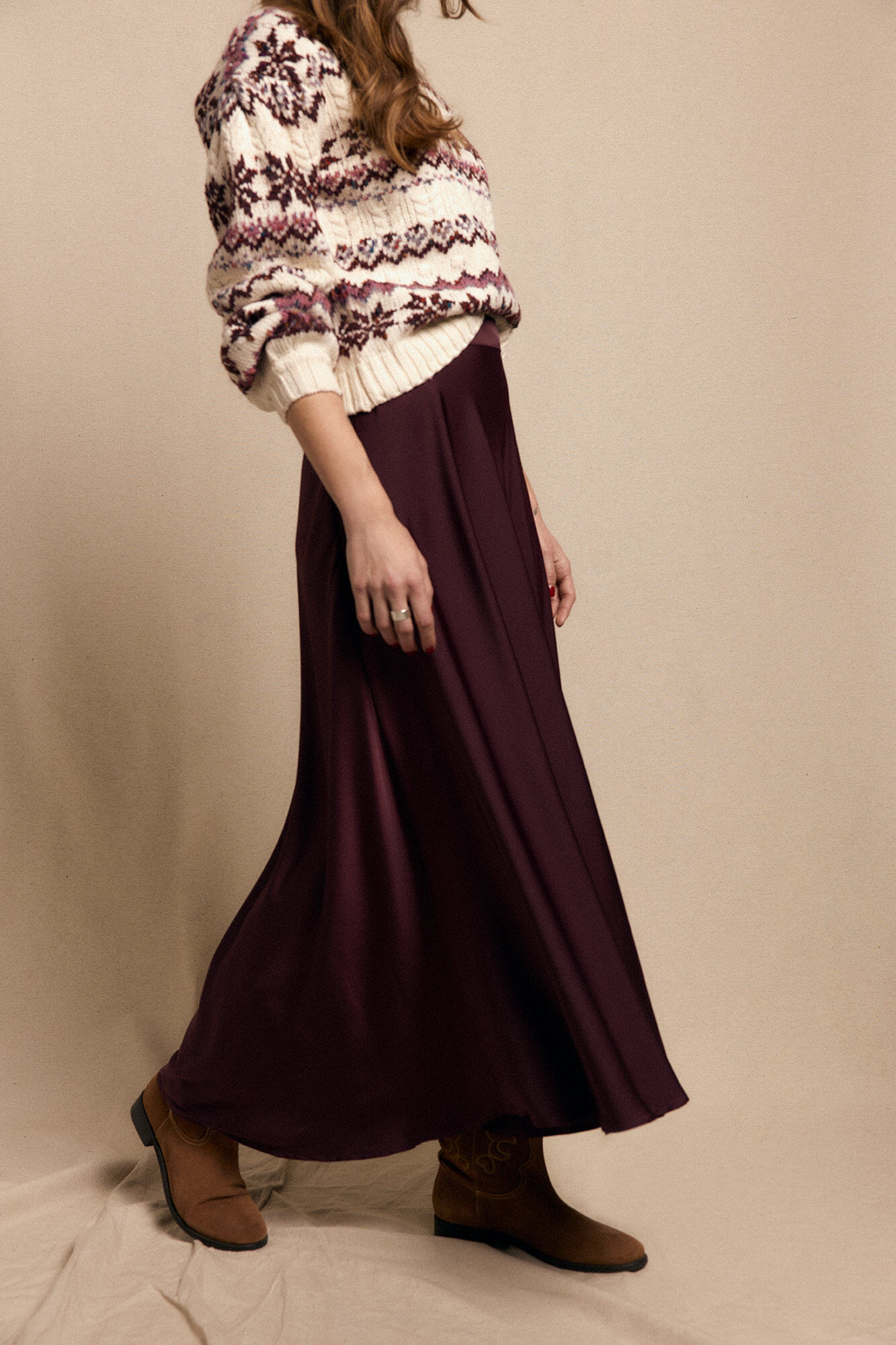 Slowlove Falda satinada Granada