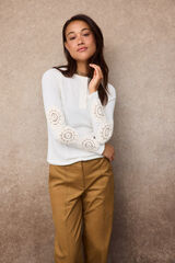 Slowlove Top parches crochet Marfil