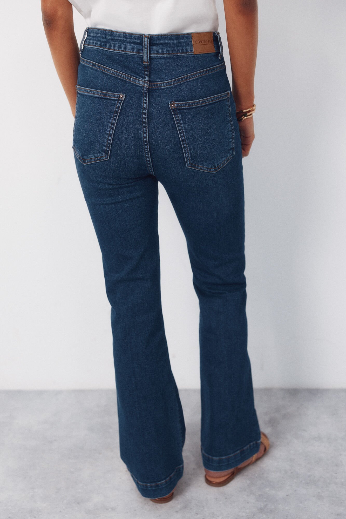 Cortefiel Jeans Bootcut Blue