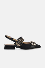 Alma en Pena Sapato slingback com fivela larga Preto