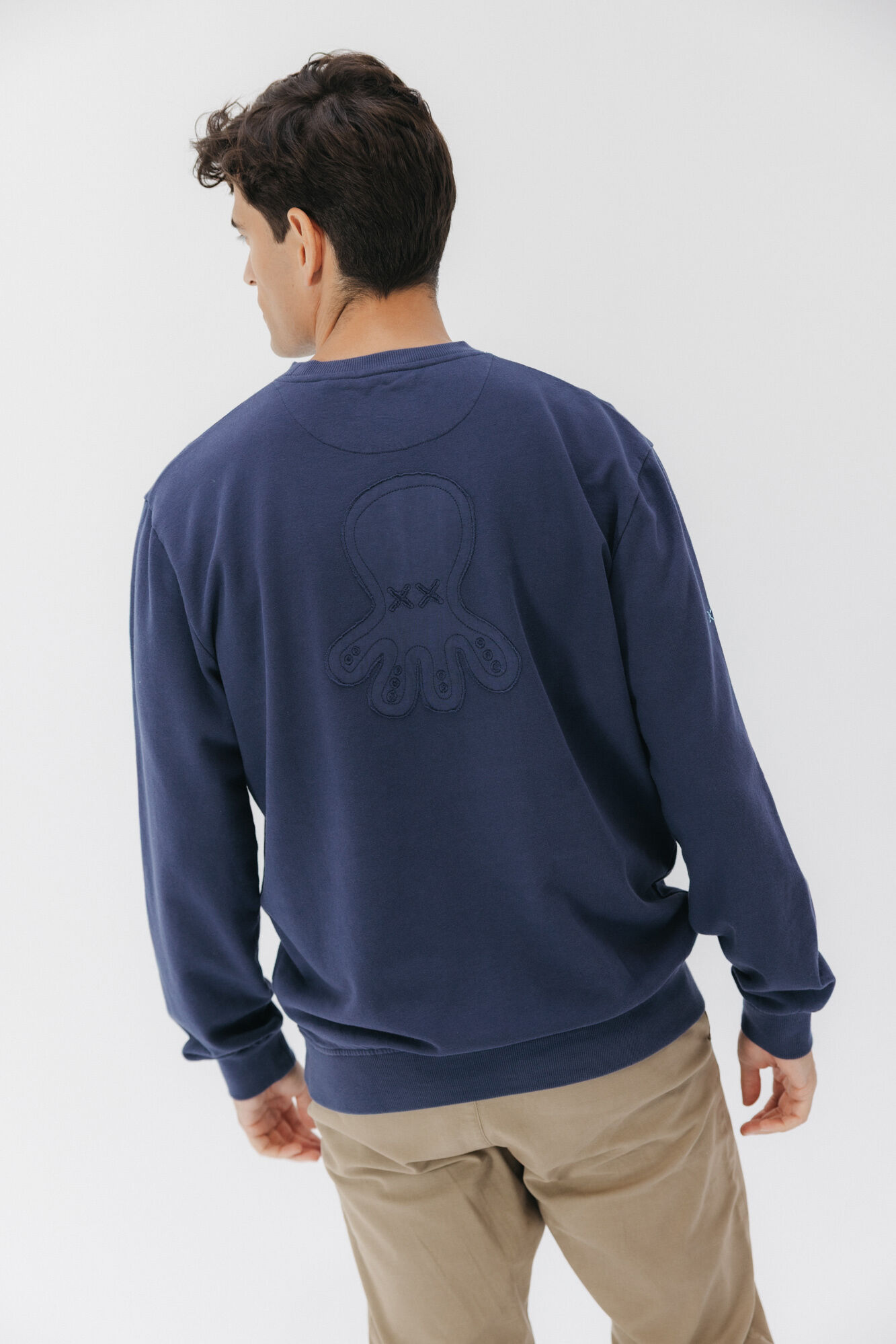 elPulpo Sudadera logo Azul marino