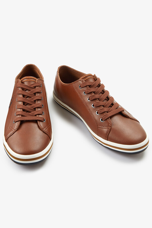 Cortefiel Kingston leather trainer Brown