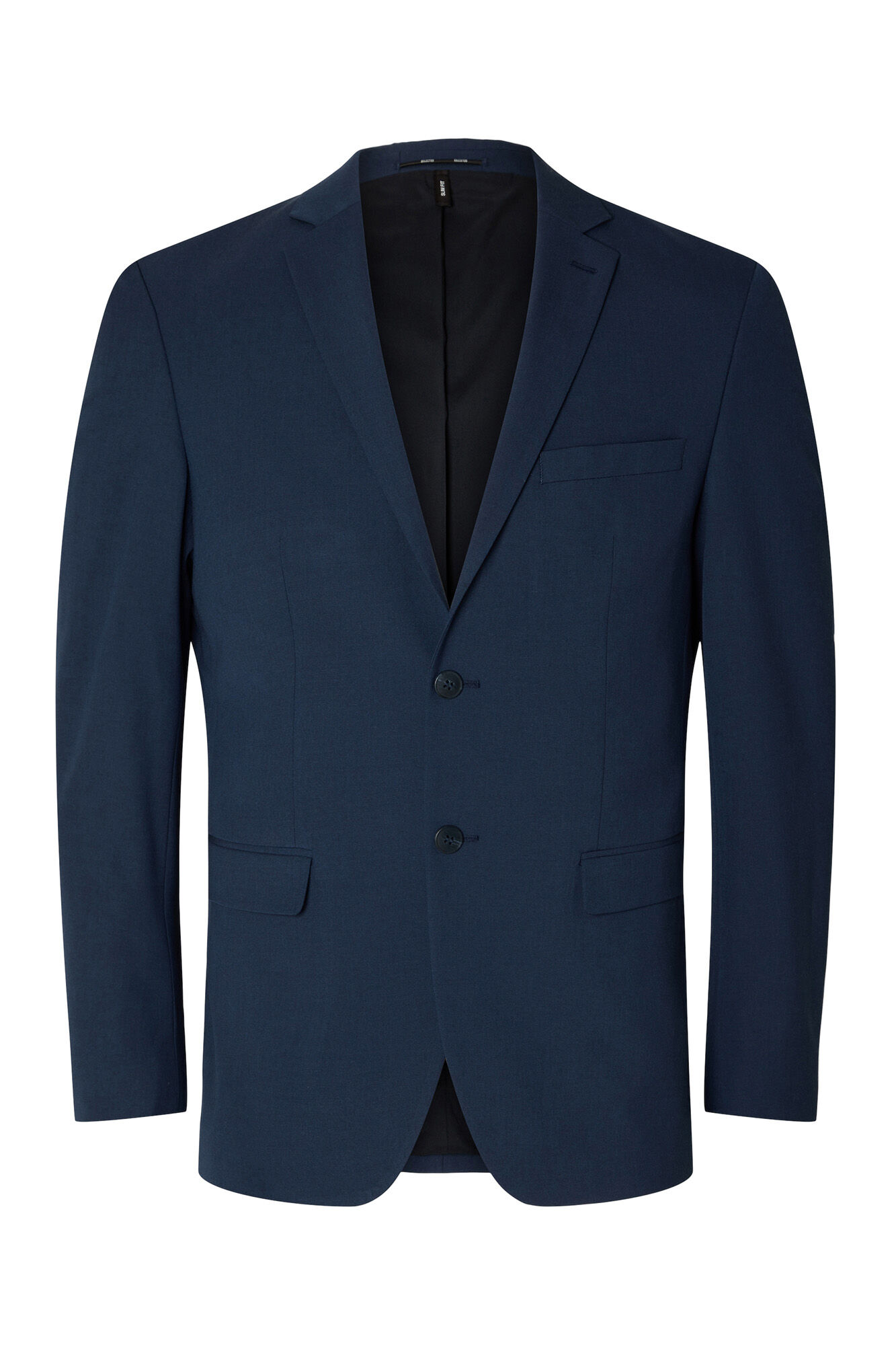 Selected Blazer Slim Fit estilo malha confecionado com Lenzing Ecovero Azul