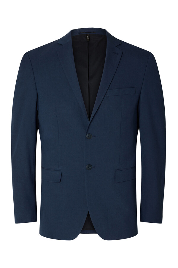 Cortefiel Blazer Slim Fit estilo malha confecionado com Lenzing Ecovero Azul