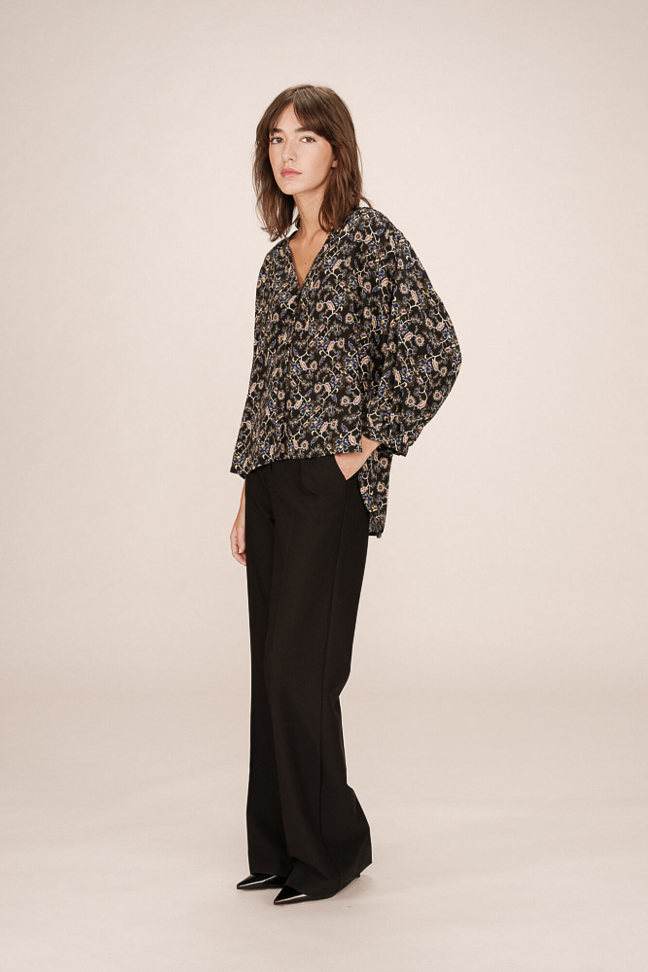 Grace & Mila Blusa de manga comprida com estampa floral