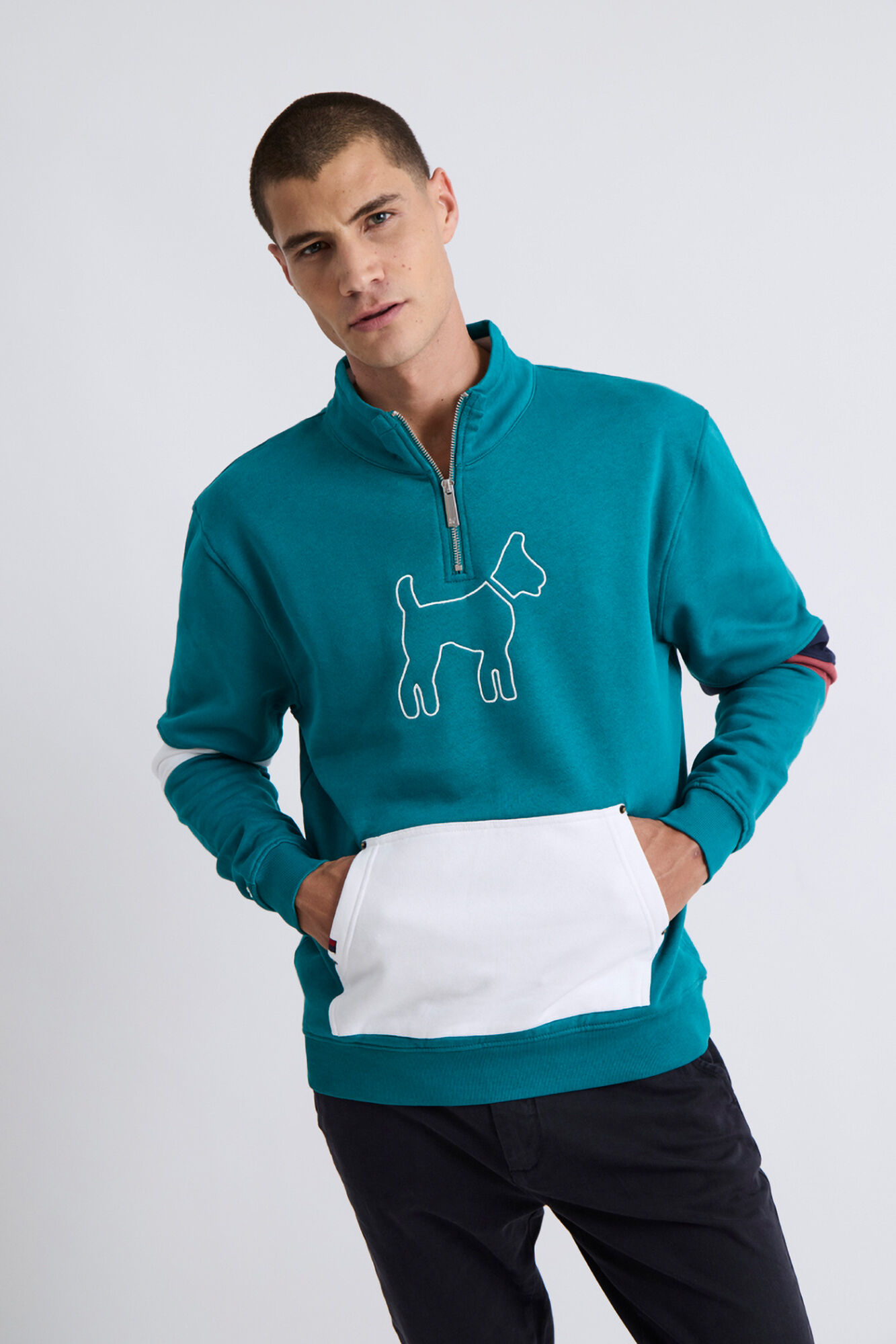Williot Sweatshirt com manga multicolorida Verde