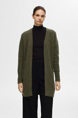Selected Cardigan longo de alpaca Verde