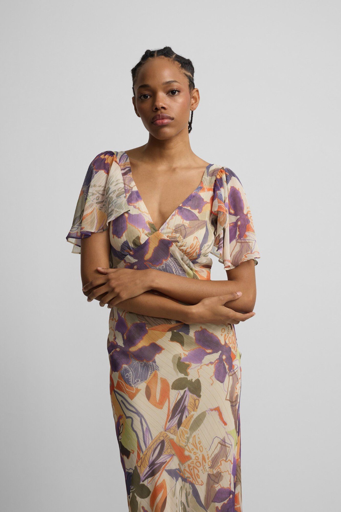 Silbon Floral print long dress Multicolour