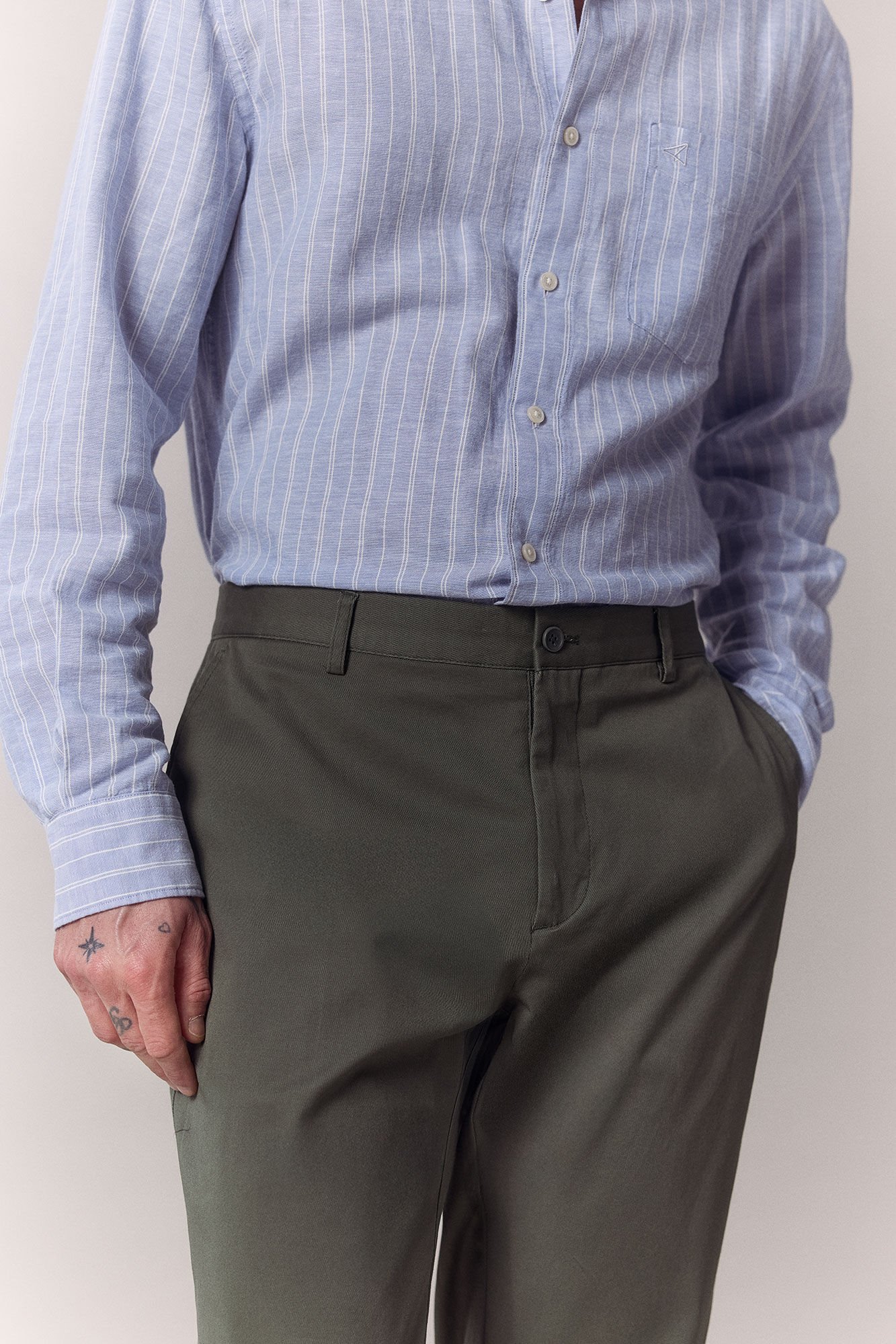 OOTO Cal&ccedil;a de fato coordenada em algod&atilde;o Verde