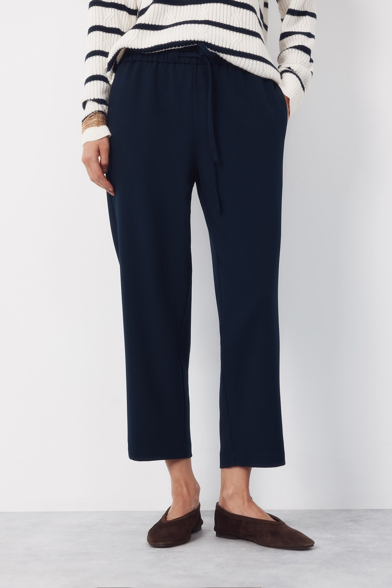 Cortefiel Women's jogger pants Navy