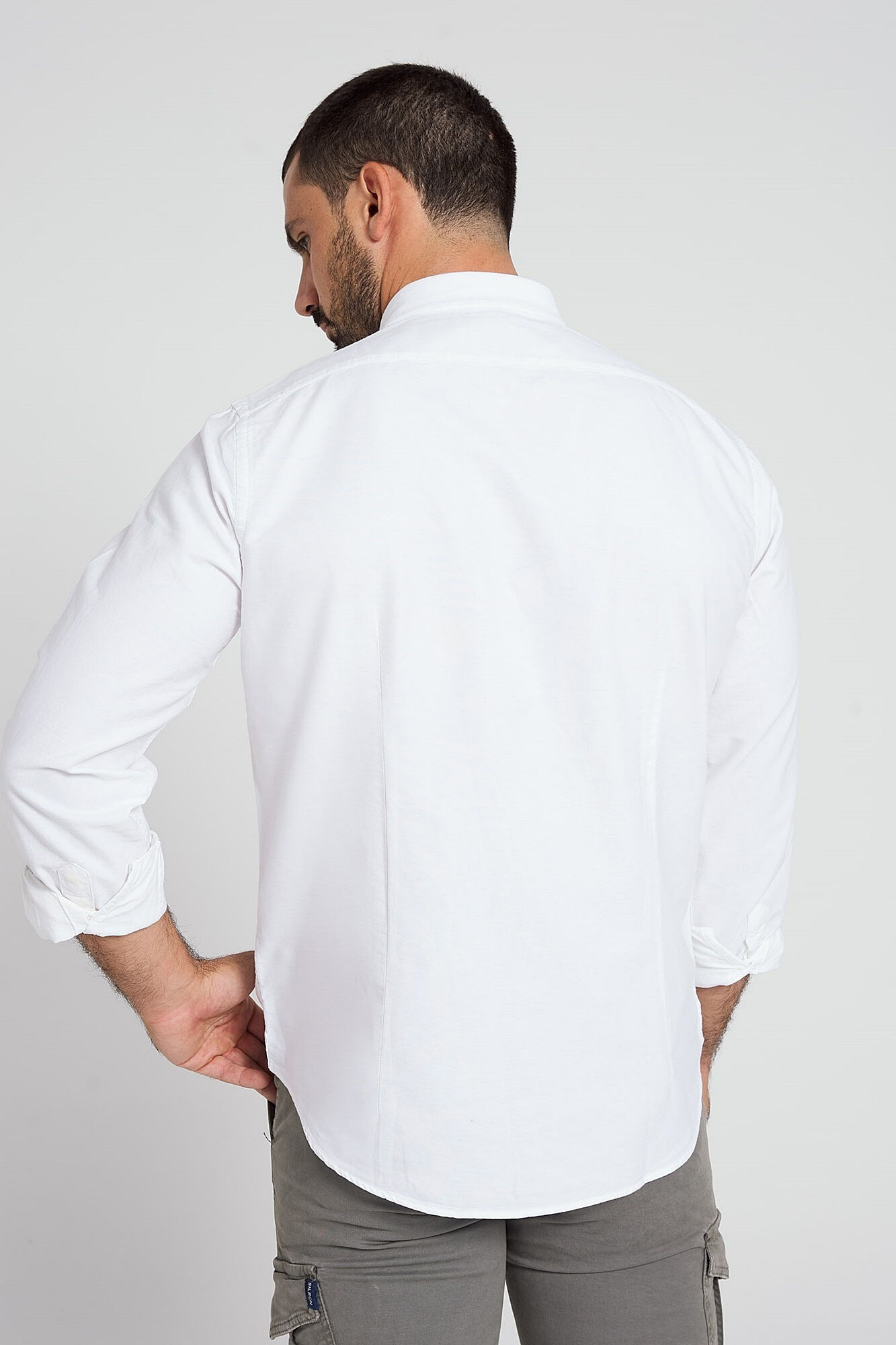 Silbon Camisa sport oxford line blanca Blanco