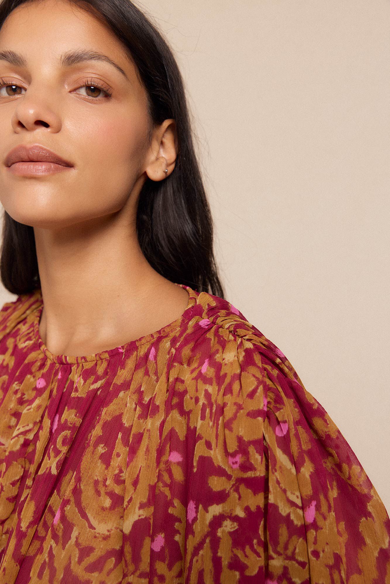 Slowlove Blusa estampada fluida Multicolorido