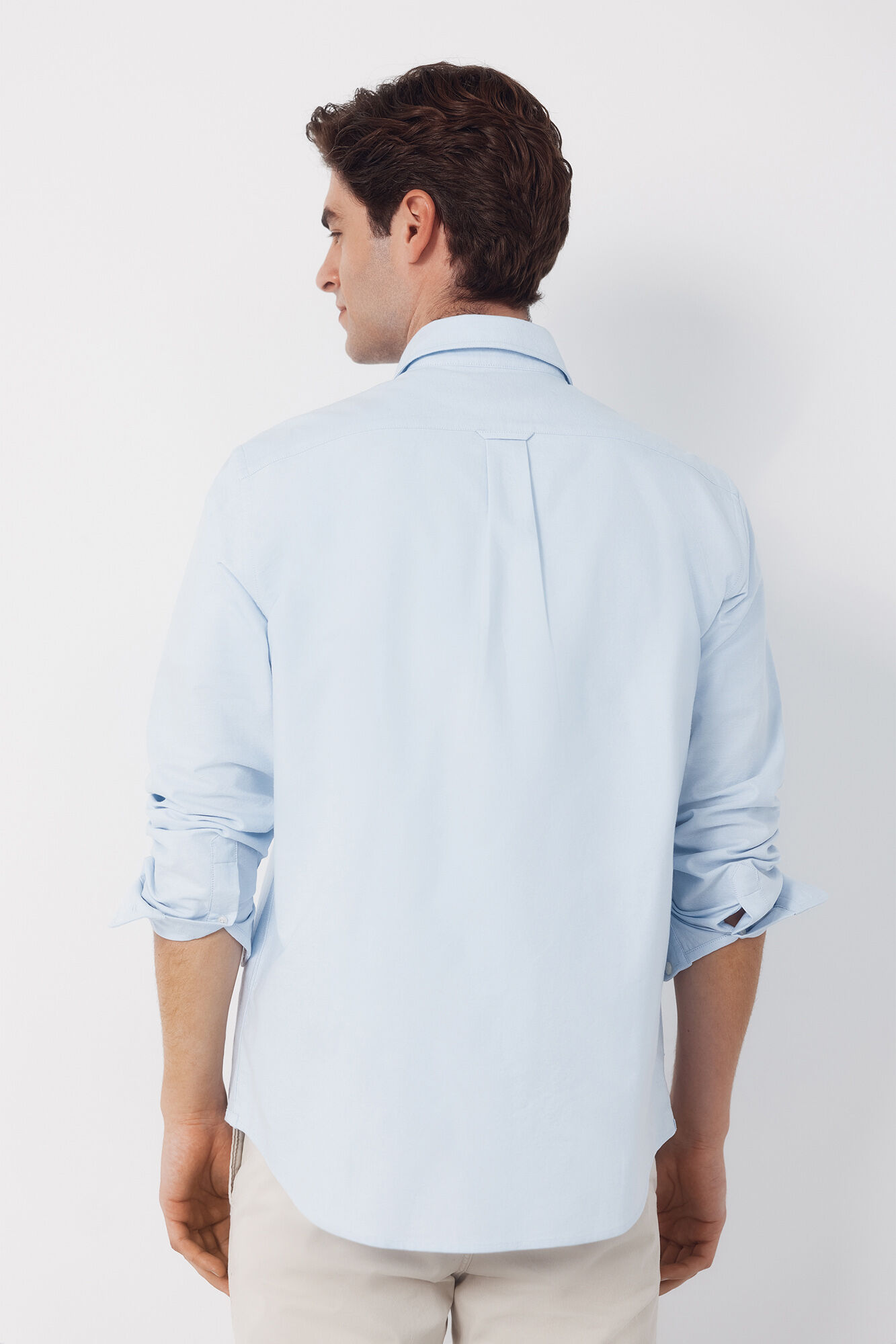 Cortefiel Plain Oxford shirt Blue