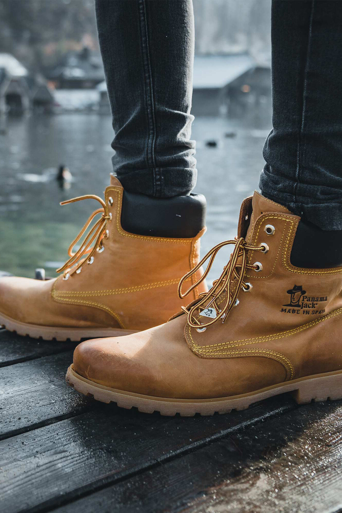 Panama Jack Men's nappa leather boots Yellow