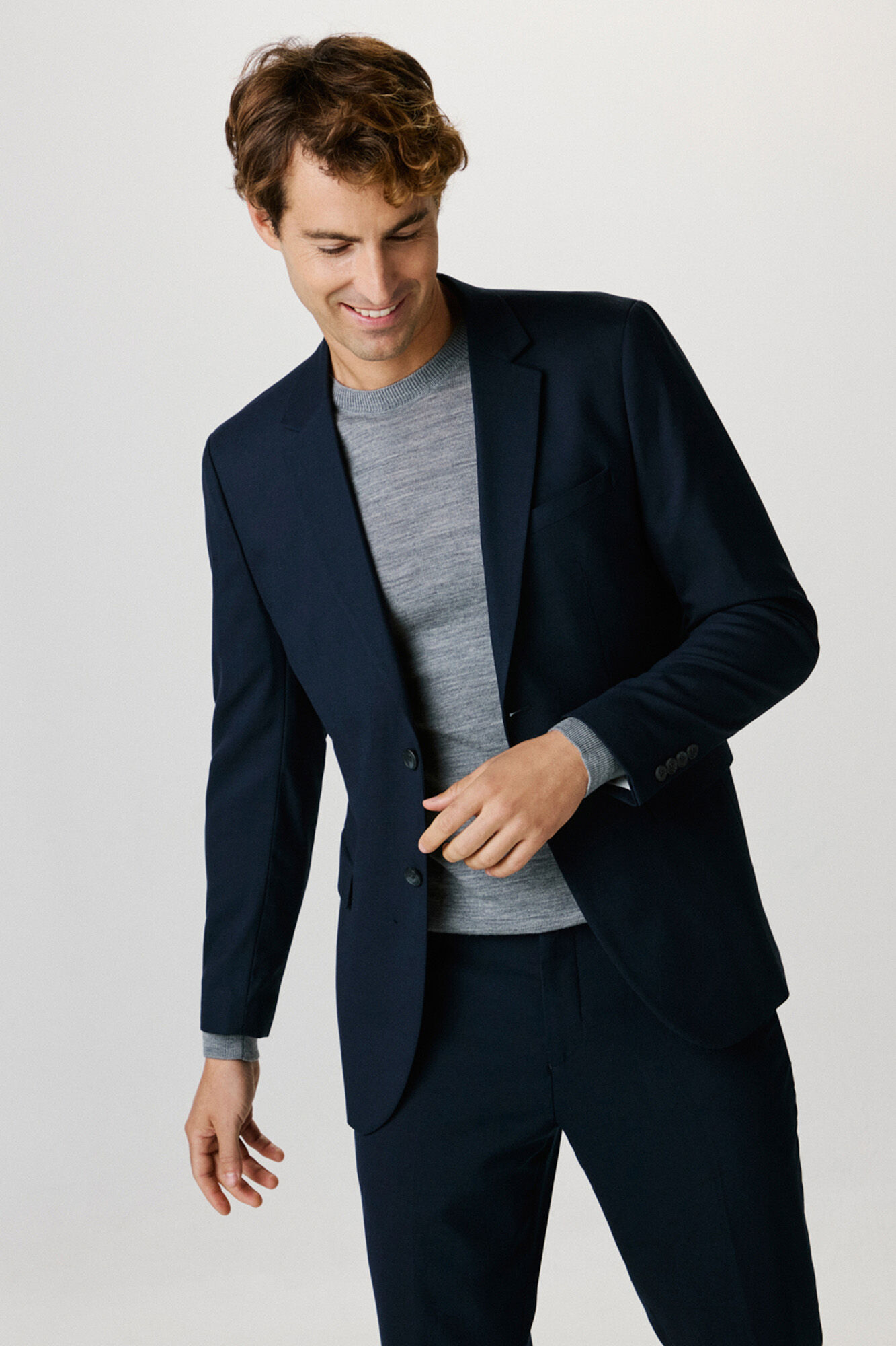 Selected Blazer Slim Fit com l&atilde; Azul